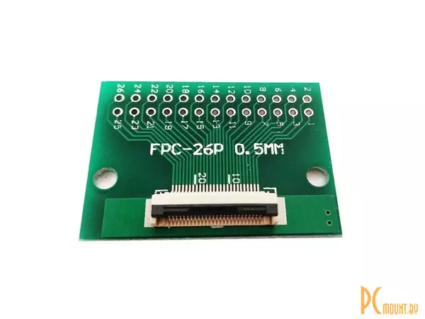 FFC/FPC-26P-0.5 Макетная плата переходник FFC 26pin шаг 0.5мм на DIP 2.54